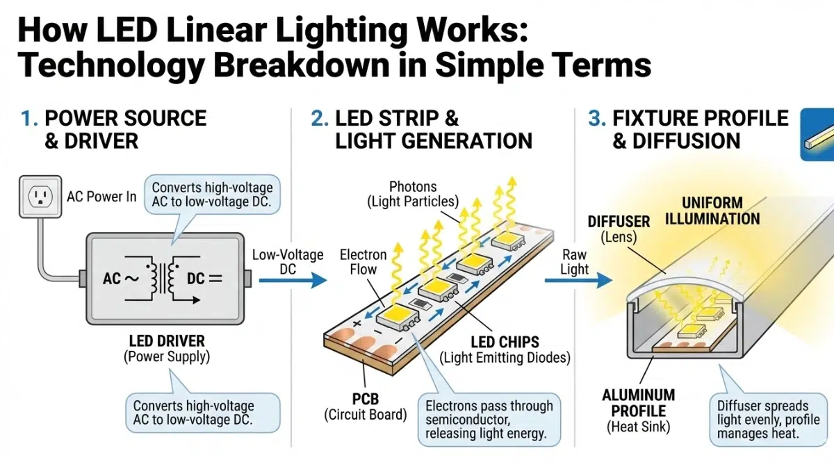 How LED Linear Lighting Works: Technology Breakdown in Simple Terms