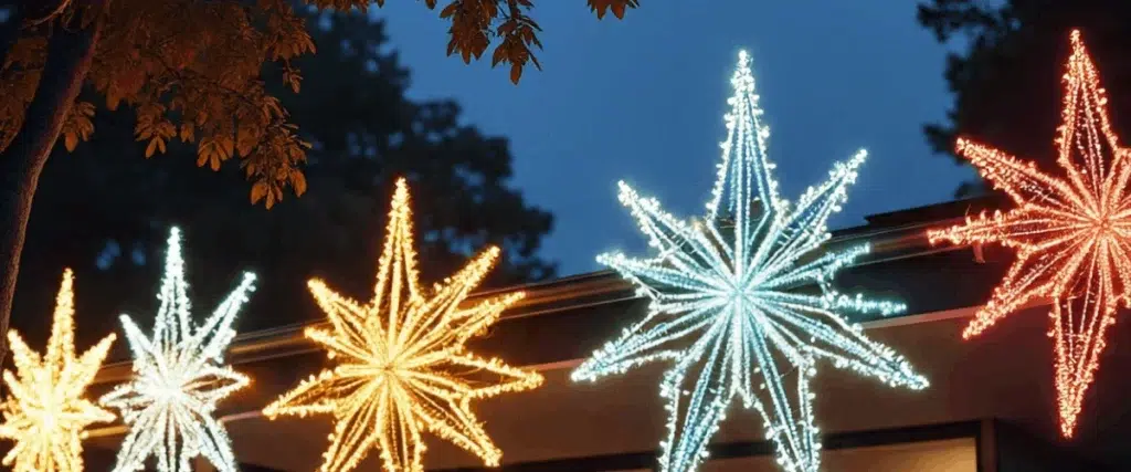 LED star lights installed on bedroom ceiling creating a night sky effect