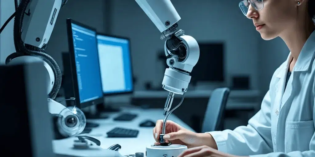 Office automation system installed in a modern Dubai workspace with smart office controls, automated lighting, and integrated digital workflow technology