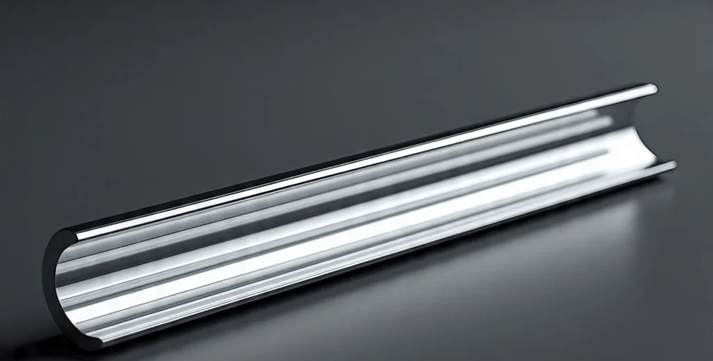 “Slim aluminium housing installed under kitchen cabinets for indirect illumination”