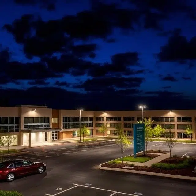 Commercial LED Flood Lighting in Dubai Hospital