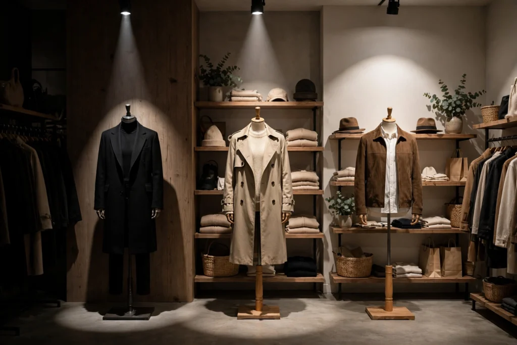 High CRI LED lighting displaying clothing colors accurately
