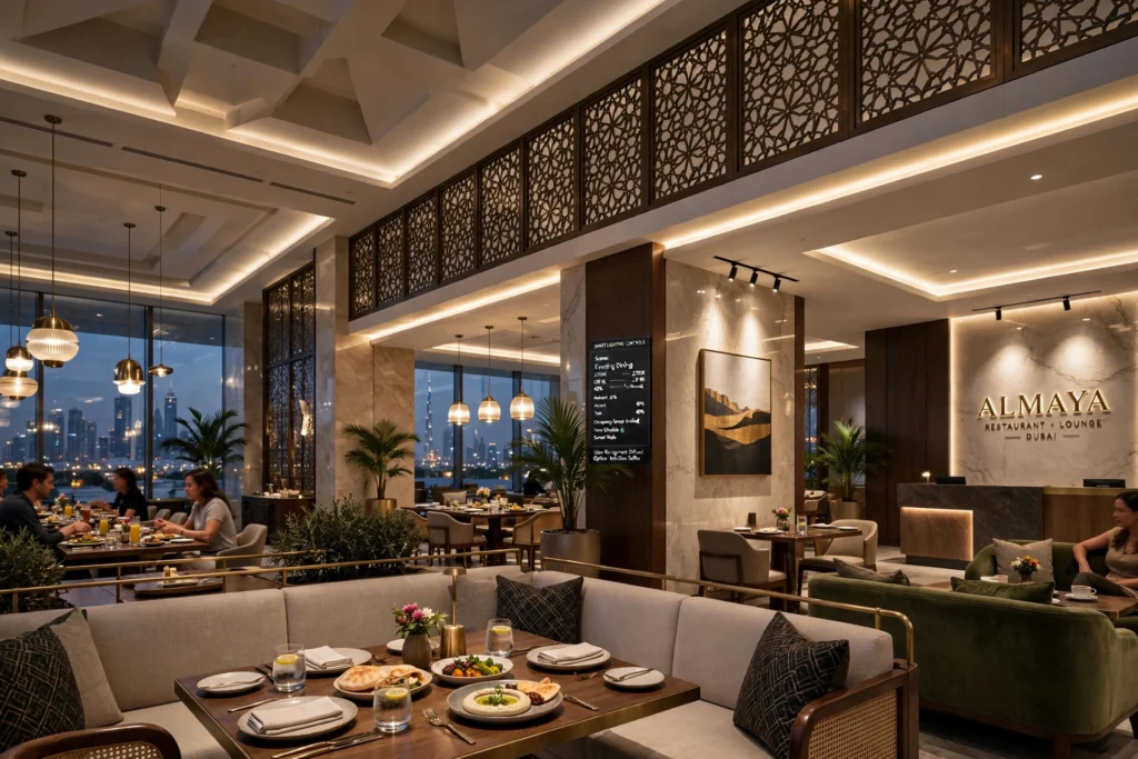 hospitality lighting design for hotels in Dubai