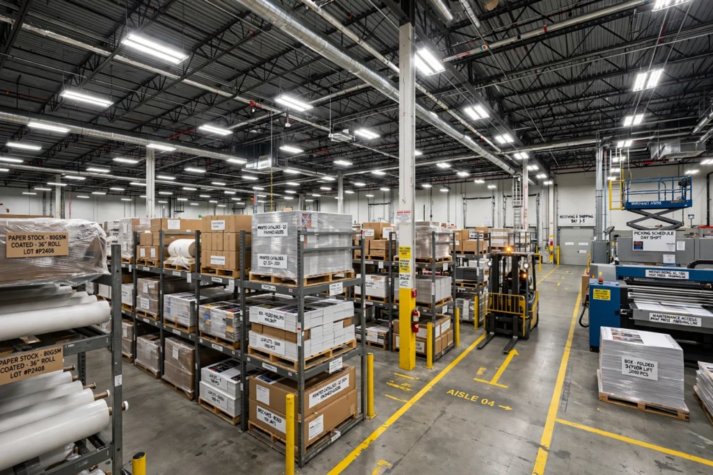 Commercial lighting solutions for printing facilities in Dubai