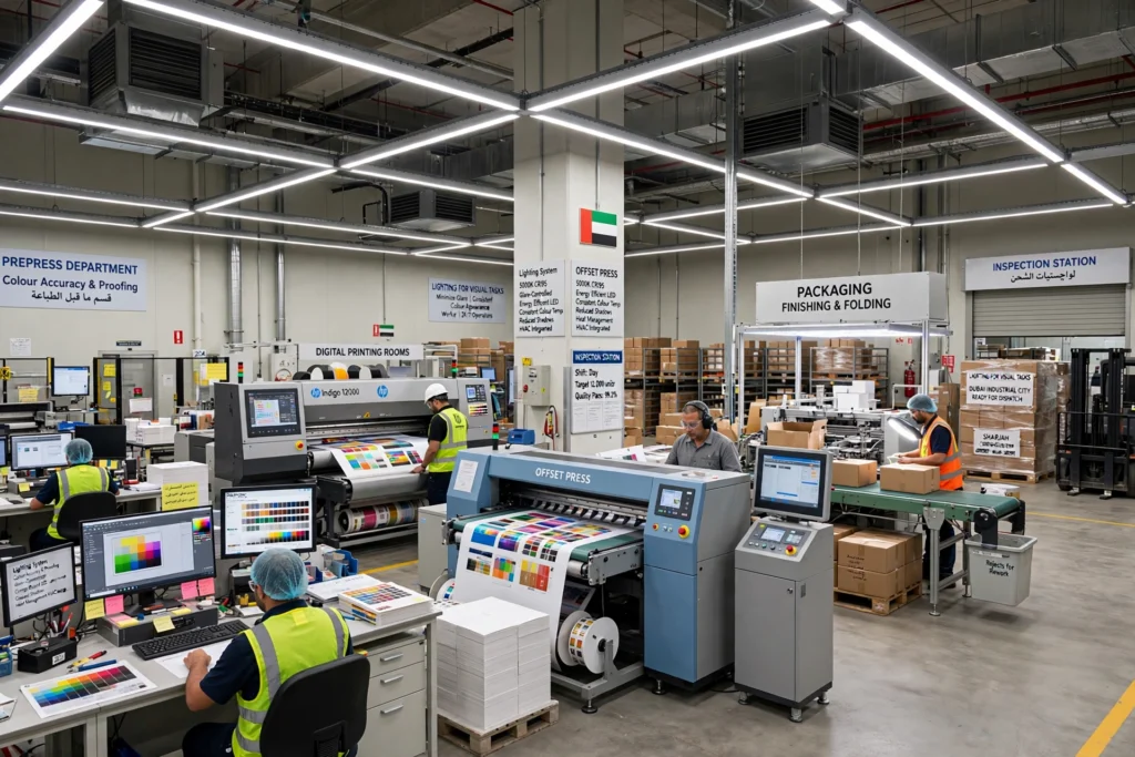 Commercial lighting for printing and packaging industries in UAE