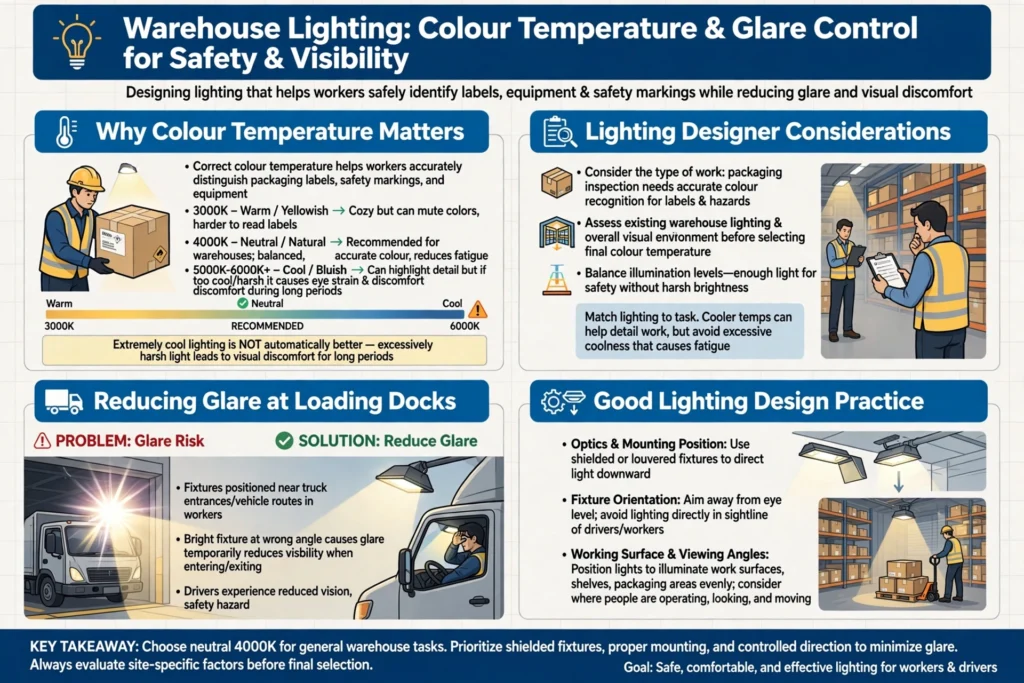 LED high bay lights for warehouse loading areas
