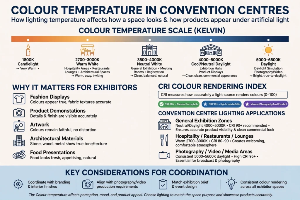 LED lighting system designed for exhibition centre interiors