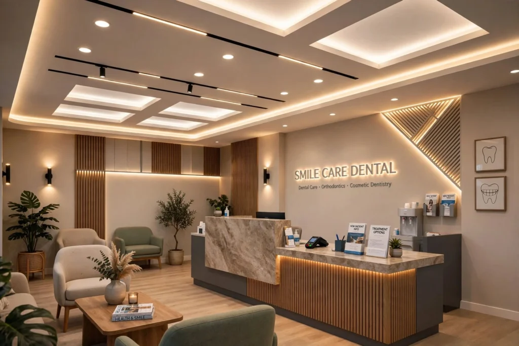 LED ceiling lighting for dental clinic treatment room