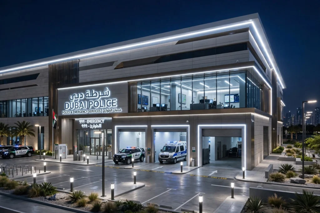 LED lighting for police and emergency service buildings