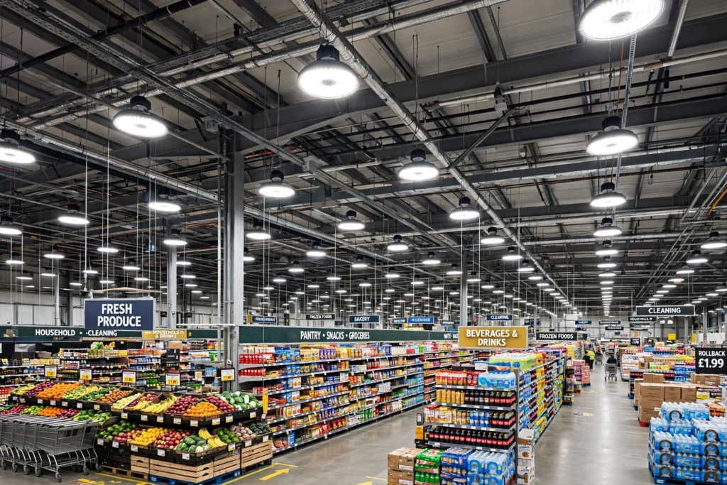 LED lighting designed for supermarket product displays