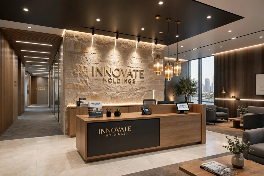 LED ceiling lights for Business Bay corporate offices