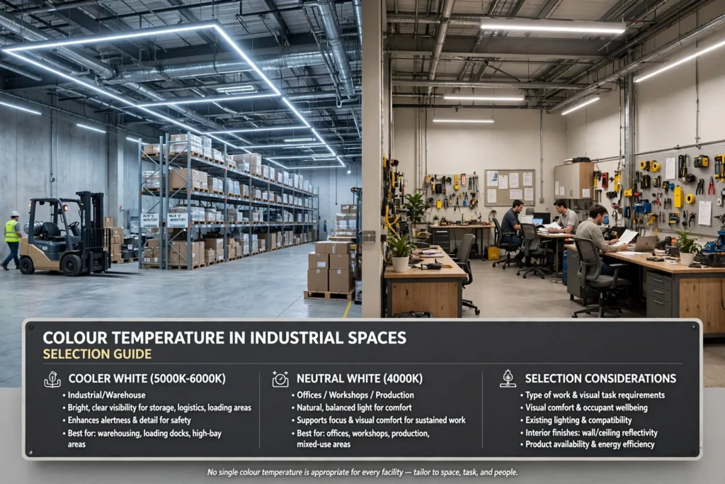 Industrial LED lighting system for a manufacturing facility