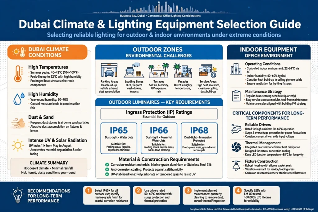 Energy efficient lighting for Business Bay offices
