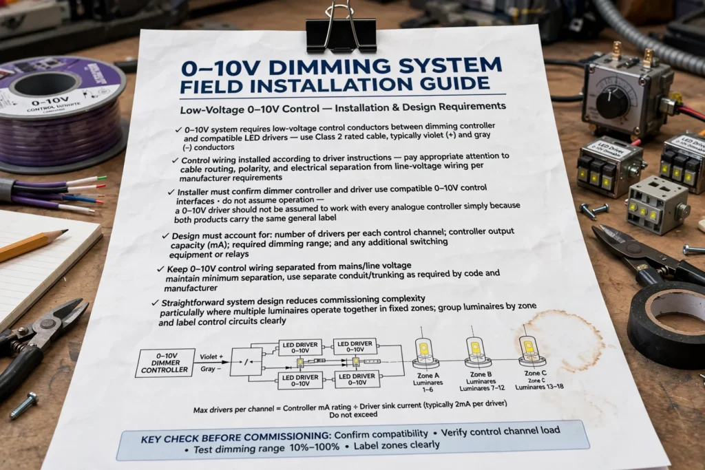 DALI-2-compatible LED driver used in an addressable lighting control installation
